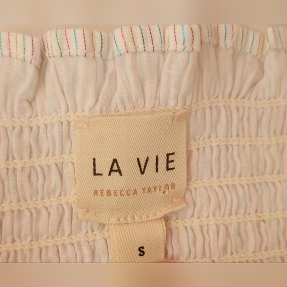 La Vie Rebecca Taylor Lurex Stripe Halter Dress - Picture 2 of 8